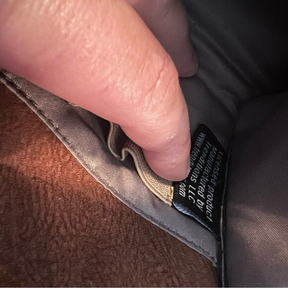 Traditions Pleather Brown Tooled Floral Purse & Wallet Set w/ Rhinestones - Picture 12 of 15